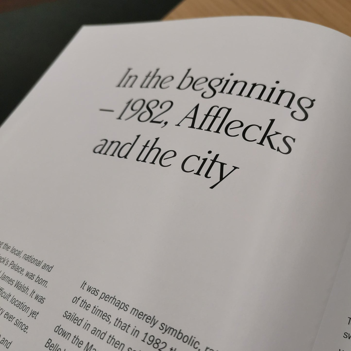 In the beginning - 1982, Afflecks and the city.