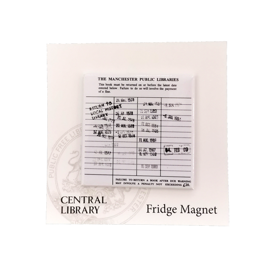 Manchester Libraries Stamp Magnet