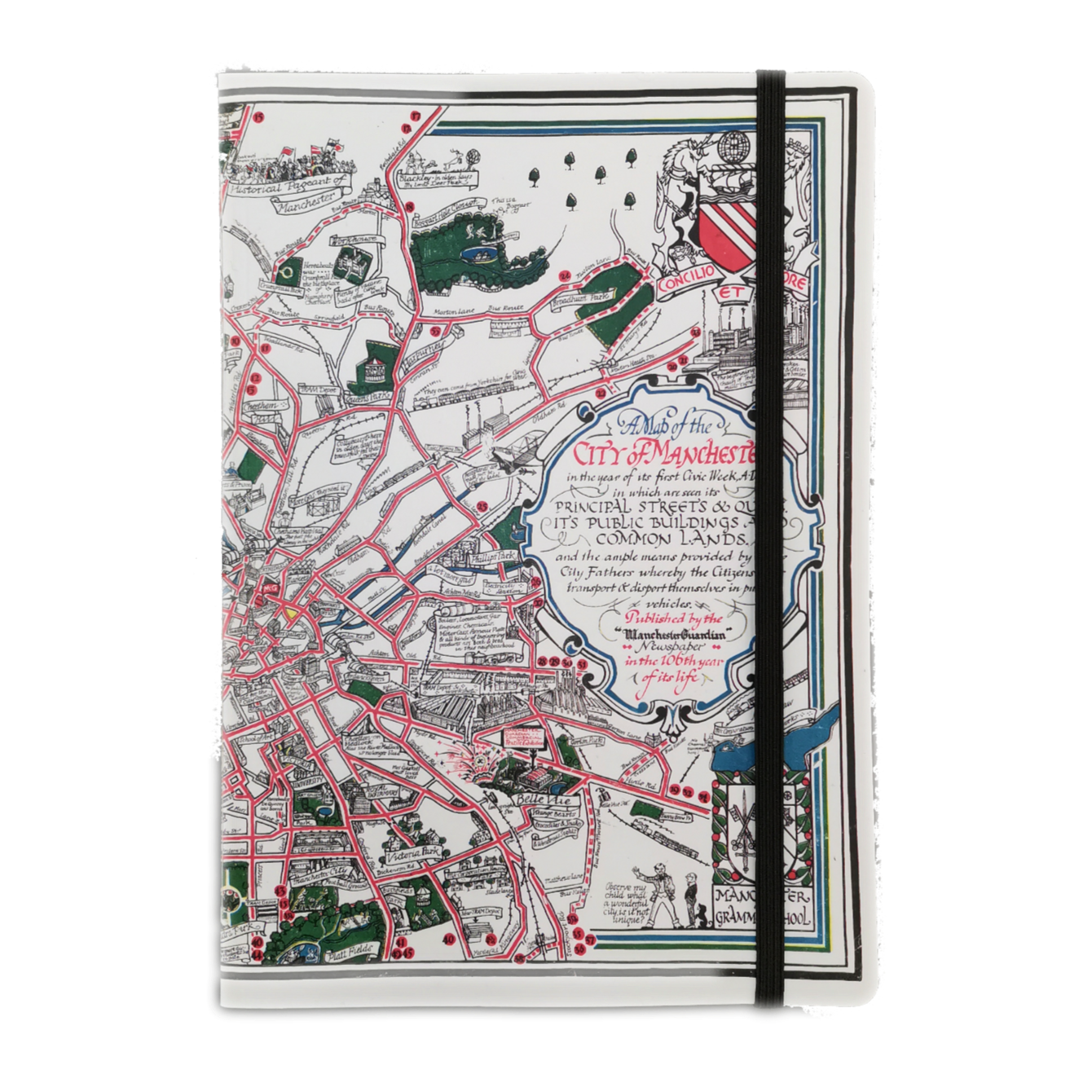 A map of the City of Manchester from Civic week 1926.