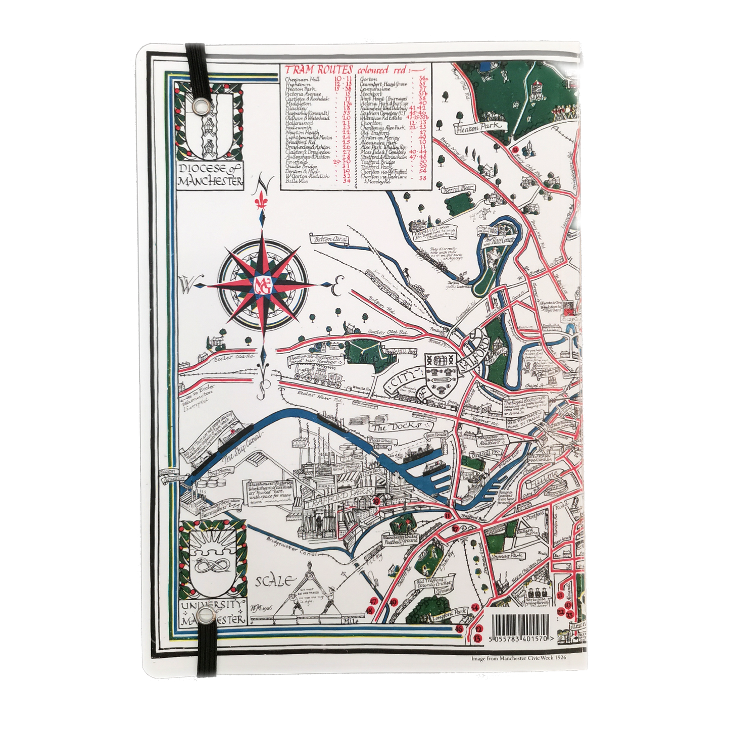 A map of the City of Manchester from Civic week 1926.