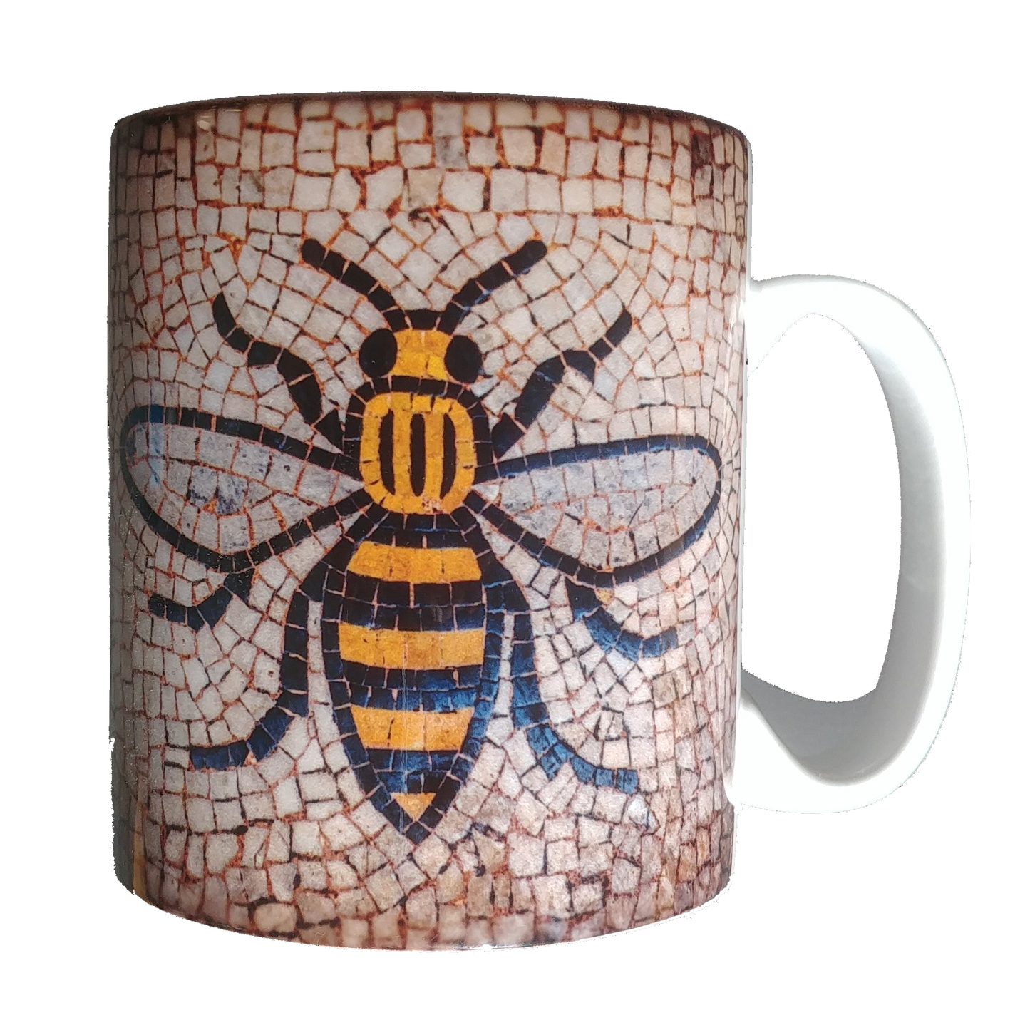 Mug featuring image of the mosaic bee floor from Manchester Town Hall