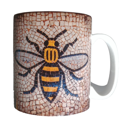 Mug featuring image of the mosaic bee floor from Manchester Town Hall