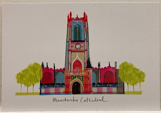 'Manchester Cathedral' postcard