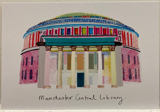 'Manchester Central Library' postcard