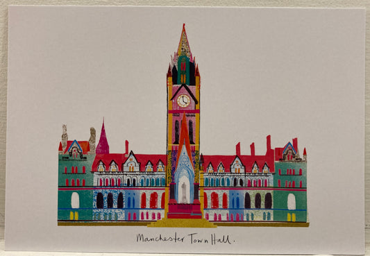'Manchester Town Hall' postcard