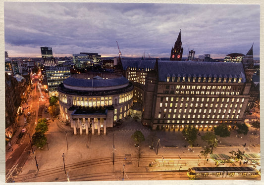 'Manchester Central Library' postcard