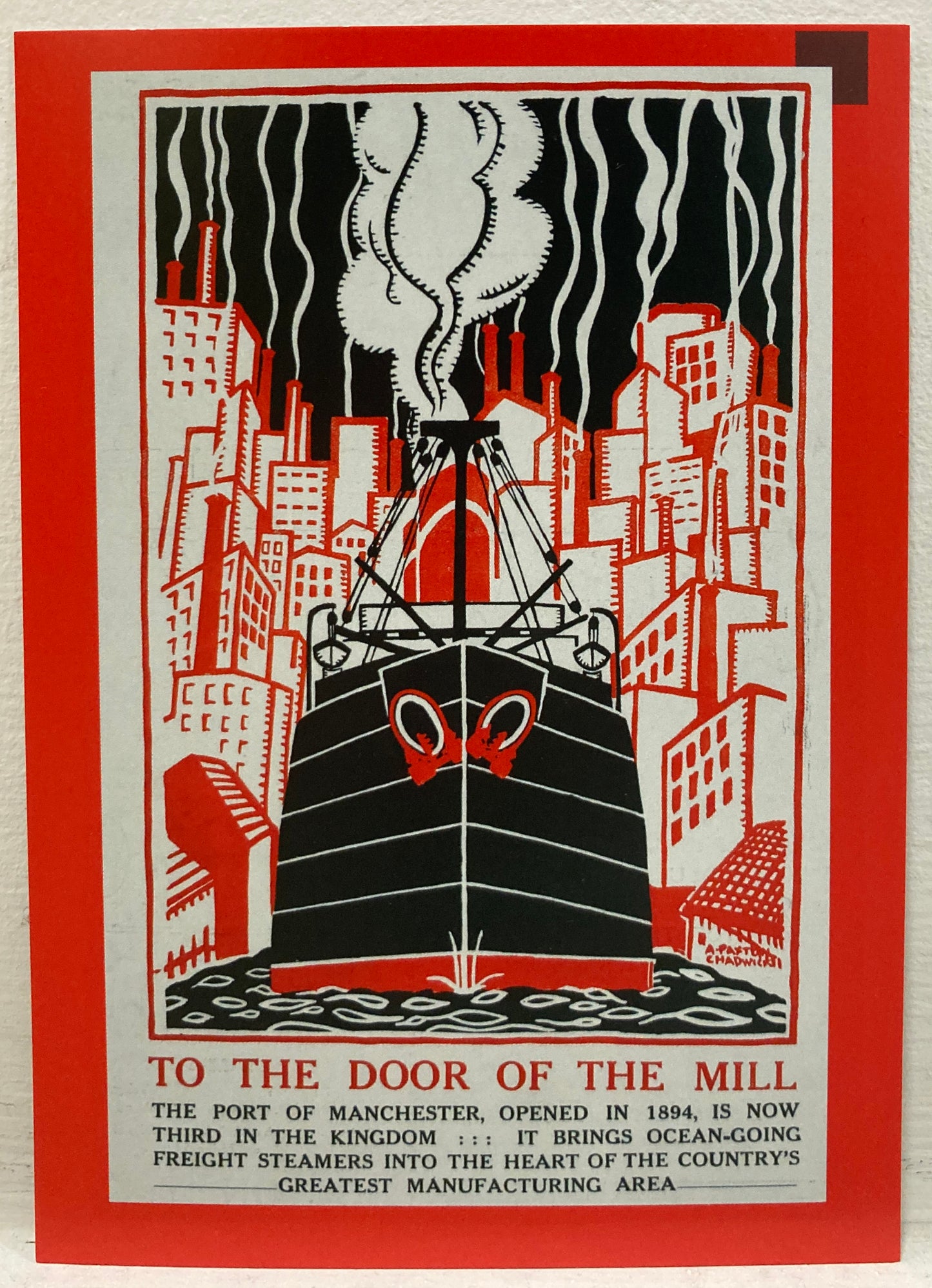 'To The Door of the Mill' postcard