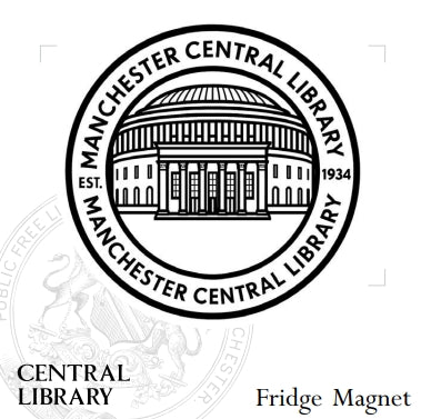 Manchester Central Library, est. 1934, Round Magnet (White)