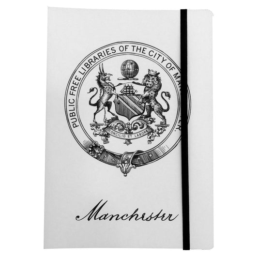 Public Free Libraries of The City of Manchester Crest Notebook.
