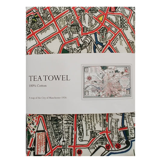1926 Manchester Civic Week Map Tea towel
